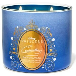 Disney Princess Cinderella Limited Edition 3-Wick Candle.  Retired.